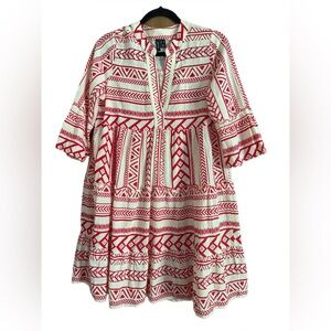 Vero Moda Red and White Dress